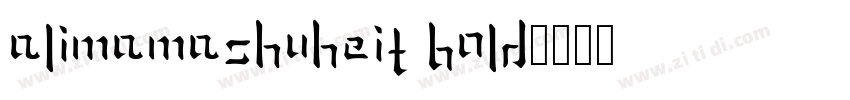 AlimamaShuHeiT bold字体转换